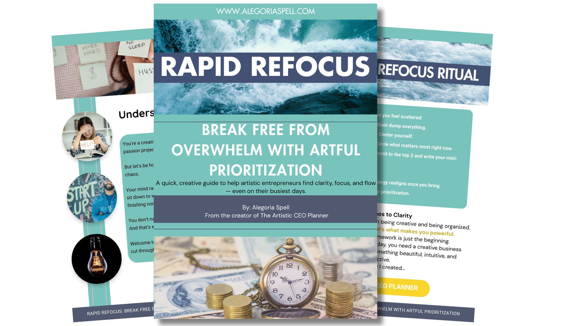 Rectangle COVER Rapid ReFocus break free from overwhelm with artful prioritization freebie Rapid ReFocus break free from overwhelm with artful prioritization free guide